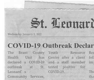 Newspaper headline declaring Covid outbreak.